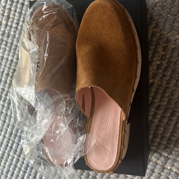 J Crew Dakota Suede Wood Clog (tarnished pecan color) - Picture 8 of 10
